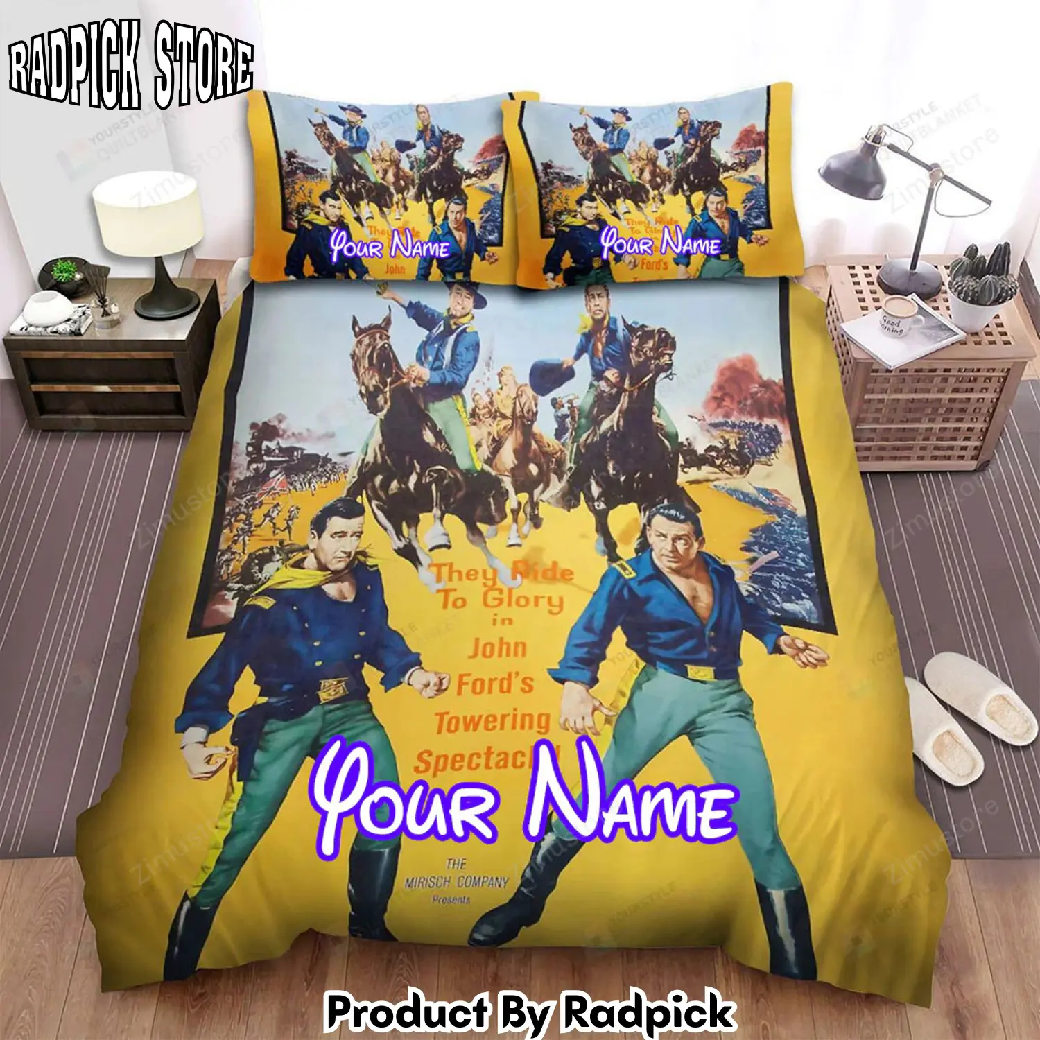 Radpick the horse soldiers they ride to glory in john fords towering spectacle movie poster ver 2 bed sheets spread comforter duvet cover personalized name bedding sets rp3271226